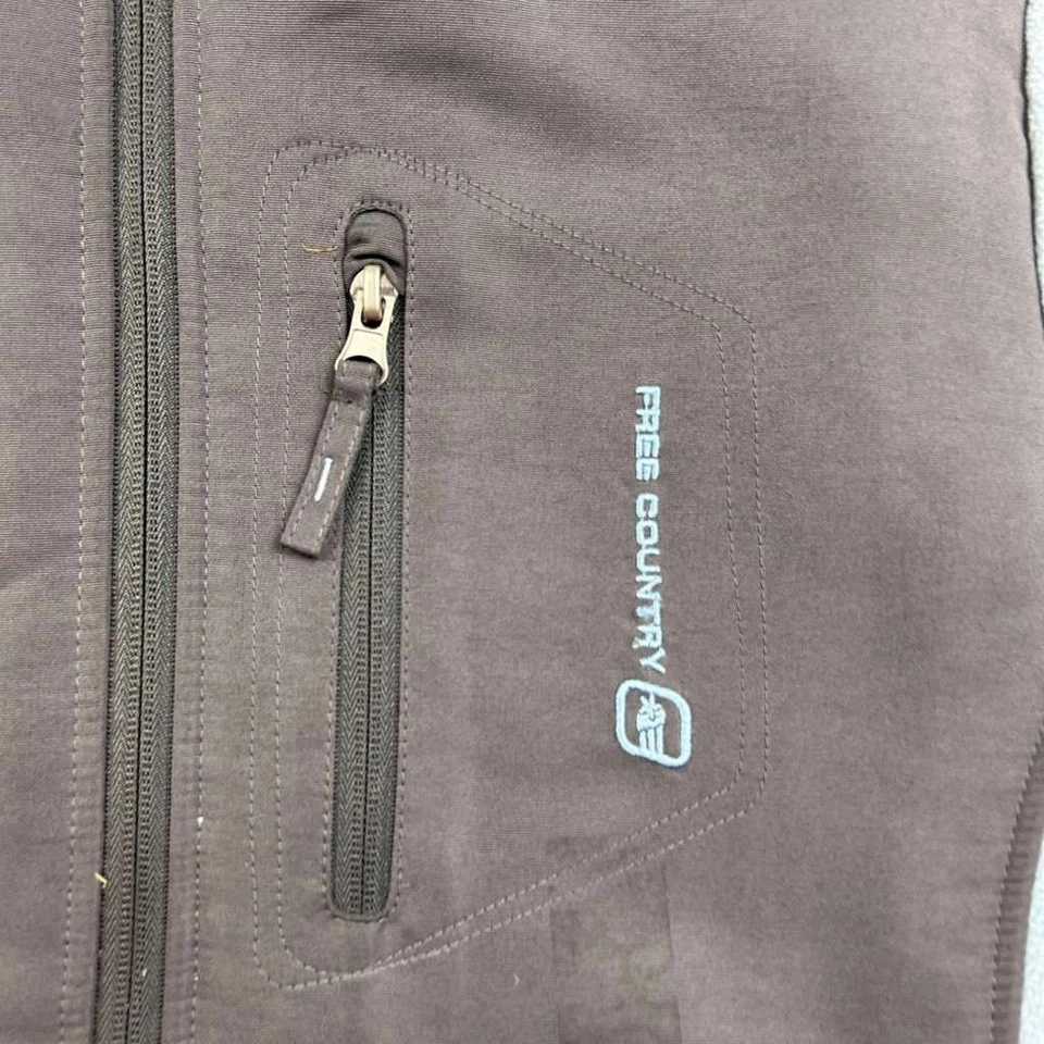 Free Country Hoodie Womens XL Gray Blue Fleece Full Zip Hooded Sweatshirt - Image 3 of 4