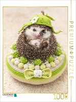 Calvendo Puzzle Hedgehog Cake | 1000 Pieces, Finished Size 25.2 × 18.9 In (64 ×