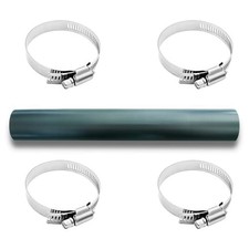 Gasoline Fuel Filler Neck Hose With 4 Hose Clamps2 Inches Inside Reinforced Gas