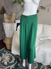 Vintage Liz Claiborne Women 8 Wide Leg Green Pants Workwear 90s