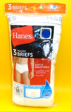 NEW MEN'S "HANES 100 COTTON 3 PACK FULL RISE BRIEFS" Choose 