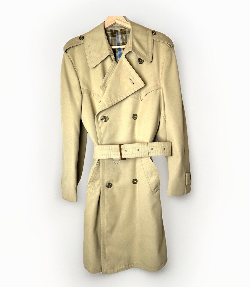 Vintage Melka Trench Coat Men’s Size M, C-48 60s (Buckle Needs Repair)