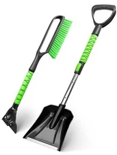  Snow Brush and Emergency Snow Shovel for Car, Extendable Snow 39 Inch Green
