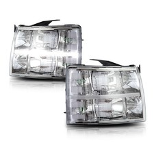 for Chevy Silverado 1500 2500 3500 HD 2007-2014 LED DRL Headlights Left Right