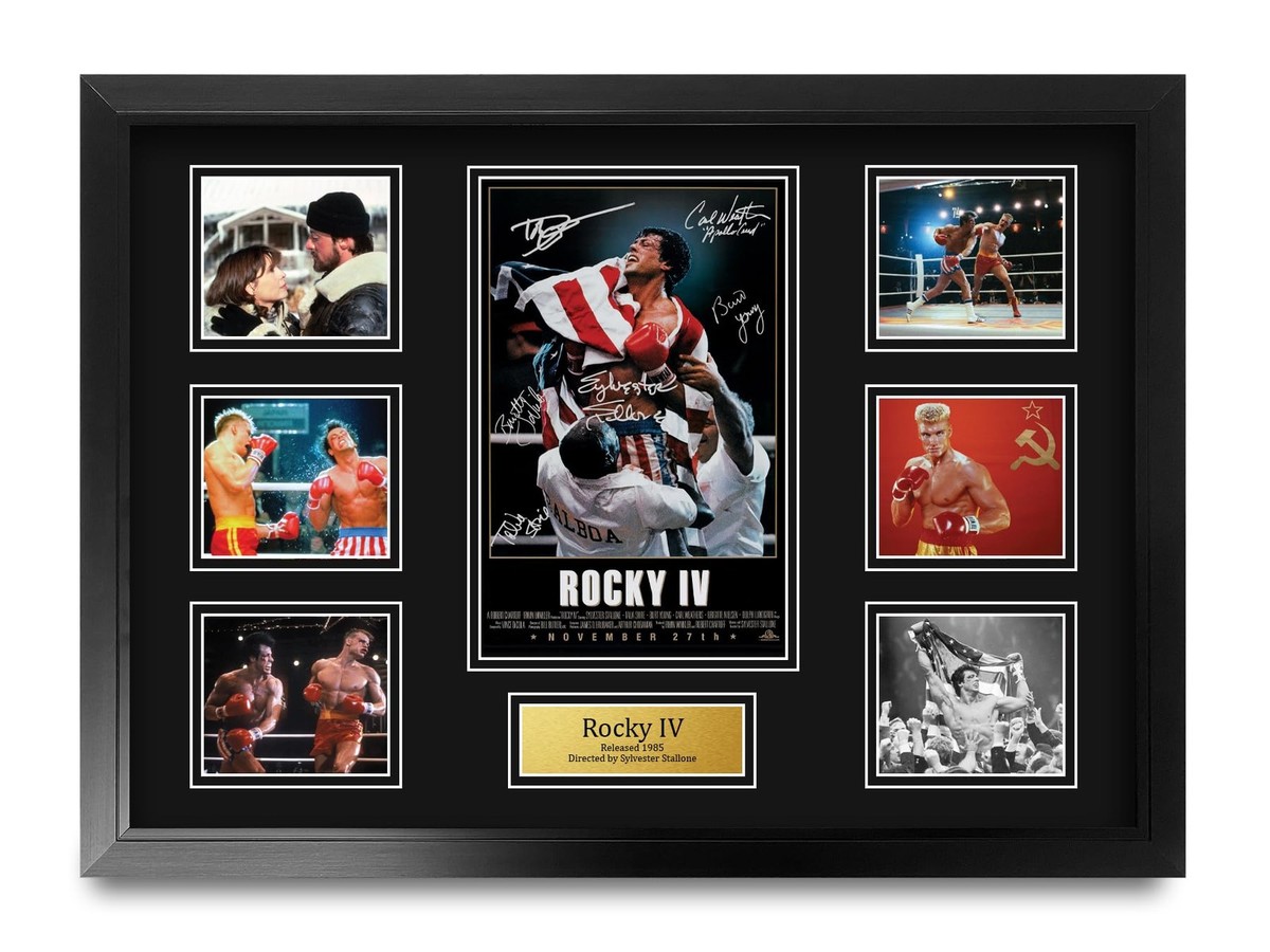 Rocky 4 Gifts Printed Signed Autograph Presentation Display