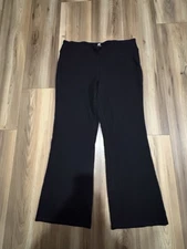 Gaiam Women’s Sz XL Black Yoga Pants Wide Leg Pockets