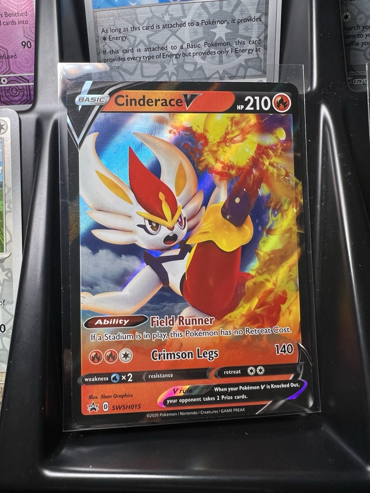 Pokémon TCG Cinderace V SWSH Black Star Promo SWSH015 Holo Promo