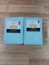 4 MainStays Soft Microfiber Pillowcases King Size New Textured Aqua