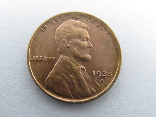$.01 1935-D Brilliant Uncirculated Lincoln Wheat Penny Cent Coin Red BU #32