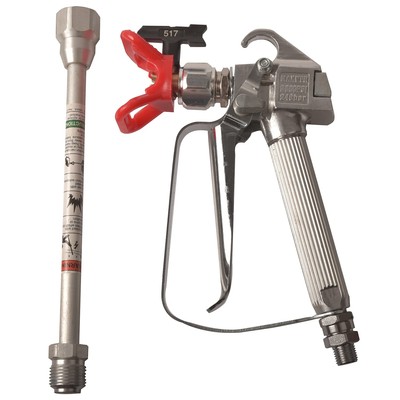 Airless Paint Spray Gun 3600PSI 517 Tip with 10 inches Extension Rod for All ...