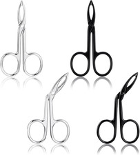 4 Pcs Stainless Steel Eyebrow Tweezers Scissor Handle Facial Hair Remover