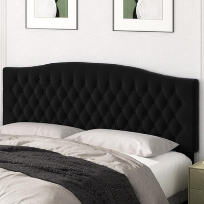 #ad #ad King Headboard Only Upholstered Headboard King for Adjustable Bed Velvet Tufted $321.99