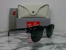 Classic Ray-Ban RB3016W W0365 Clubmaster Sunglasses All Black Never Worn