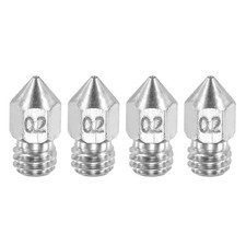 MK8 Nozzles 0.2mm 3D Printer Extruder Nozzle for 1.75mm Filament Pack of 4