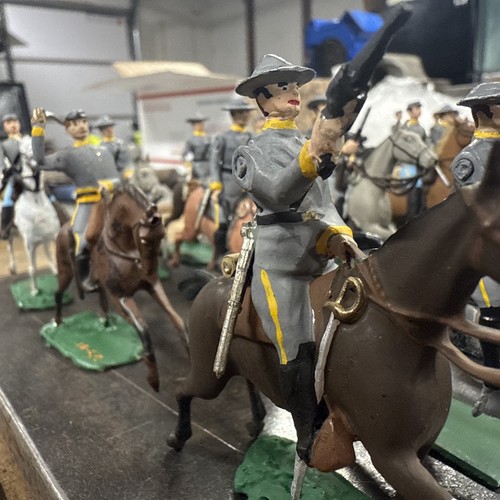 Vintage Britains American Civil War Cavalry Soldiers Custom Confederate Set ACW - Bild 6 von 24