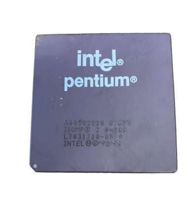 VINTAGE Intel Pentium Processor 120MHz Socket 7 Original Ceramic 24K GOLD PINS
