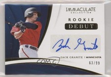 2018 Panini Immaculate Rookie Debut Signatures 63/99 Zack Granite Auto no9