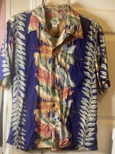 Vintage Kamehameha Authentic From Hawaii L Shirt Floral Rayon Camp Aloha 90s