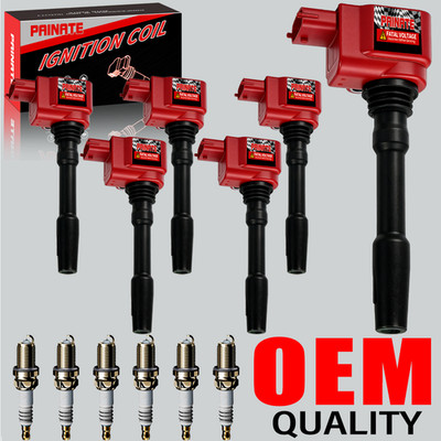 6X OEM High Performance Ignition Coil & 6X Spark Plug For Maserati Ghibli 288233