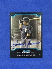 2004 Bowman Chrome First Year Autograph Dioner Navarro #334 RC Rookie Auto P