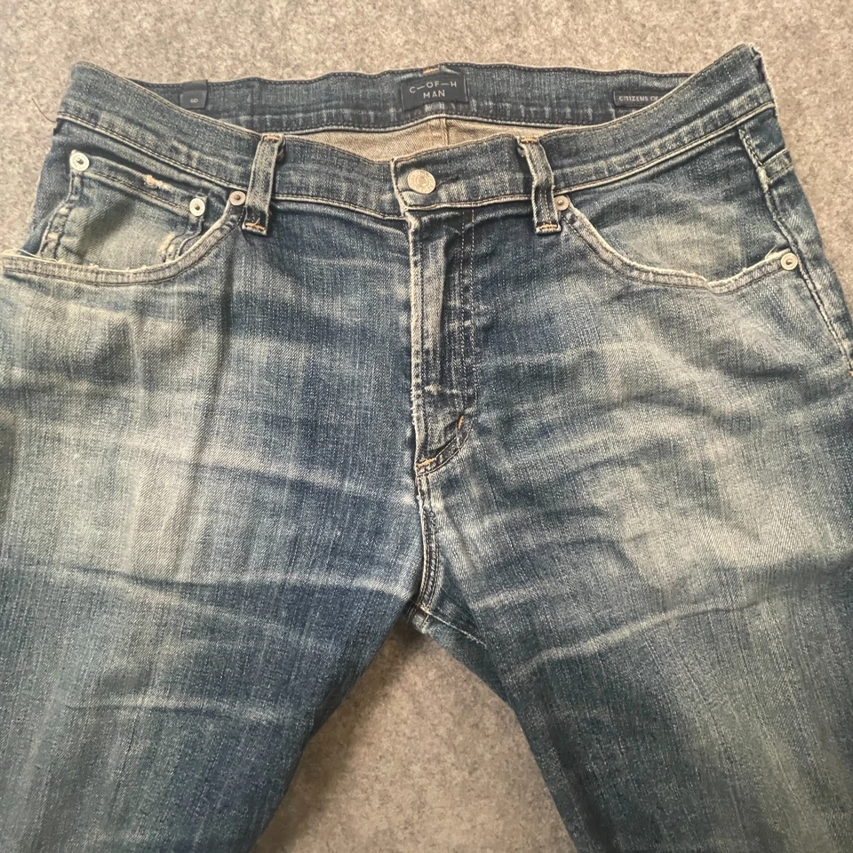 Citizens of Humanity Sid Men Jeans Size 32 W32 L30 Regular Straight Medium Wash - Image 4 of 4