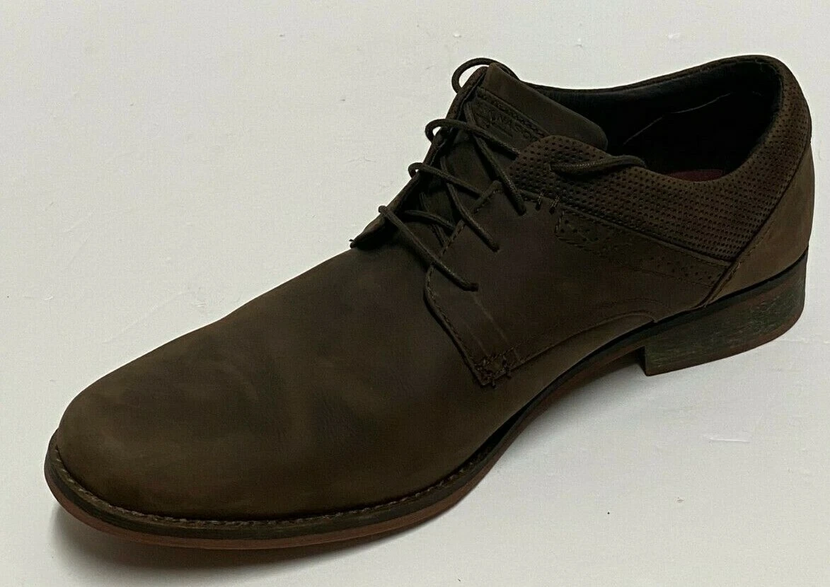 Mark Nason Memory Foam Lux Brown Leather Oxfords Mens Size 10.5 eBay