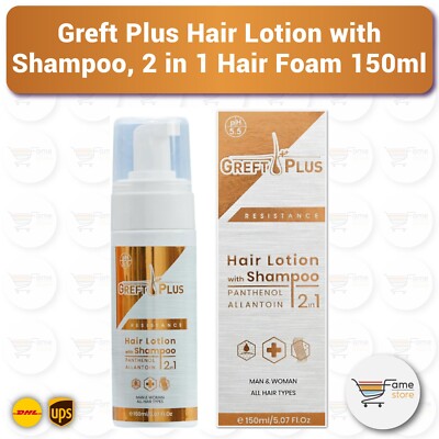 Greft Plus Haarlotion mit Shampoo, 2 in 1 Haarschaum