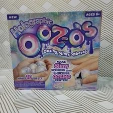 Holographic Slime Ooz-o's Oozing Slimy Glitter Spheres Craft Activity Kit, 10pcs
