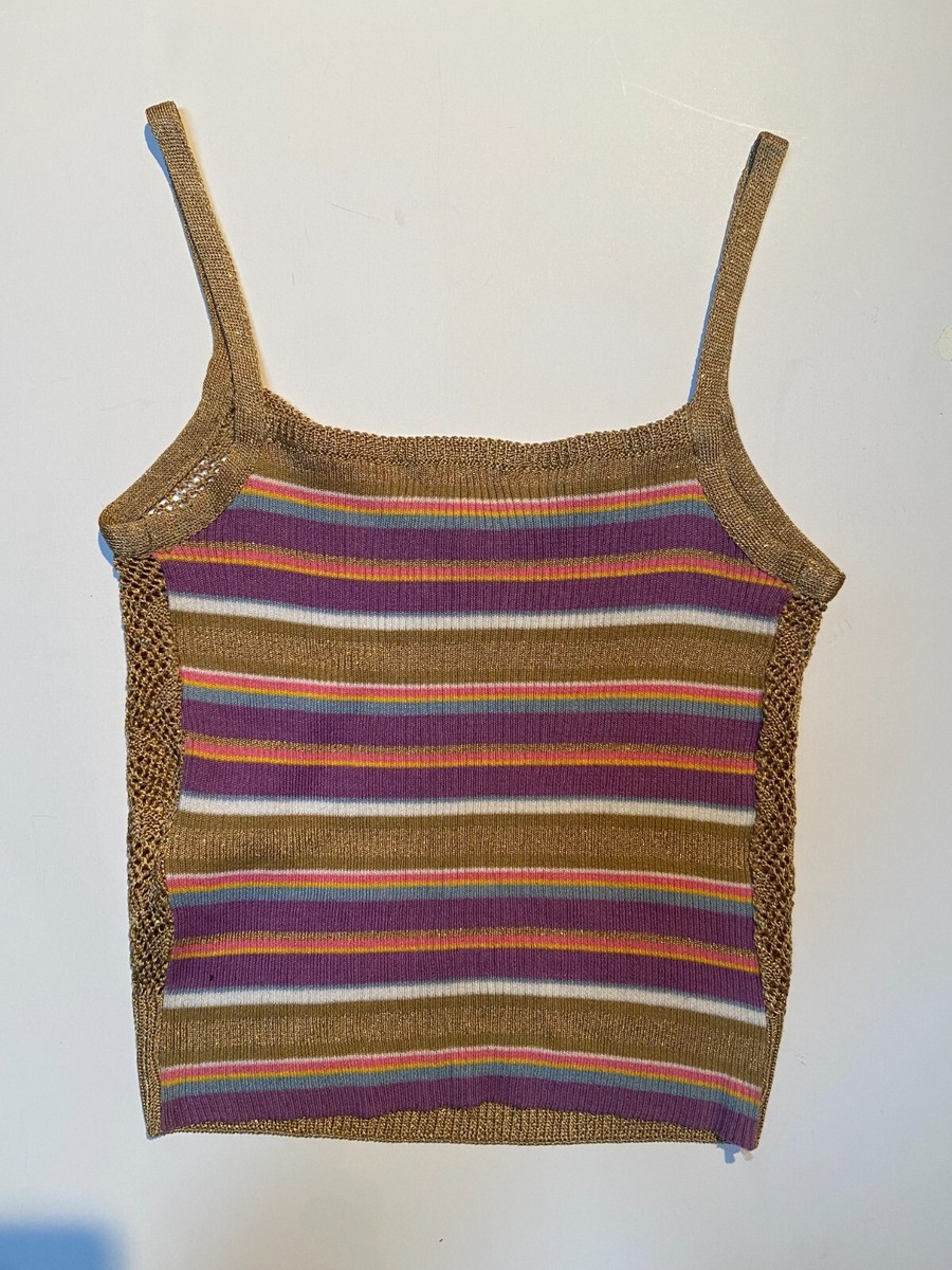 VTG DOLCE & GABBANA, D&G Gold Crochet Tank, S | eBay