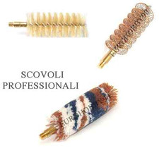 kit 3 scovoli pulizia armi fucile caccia scovolini canna liscia rigata scovolo P