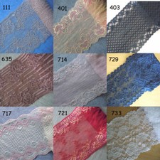9 Colors Stretch Floral Lace Fleshcolor,Beige,Lilac,Red,Black,Ivory,Blue zh36