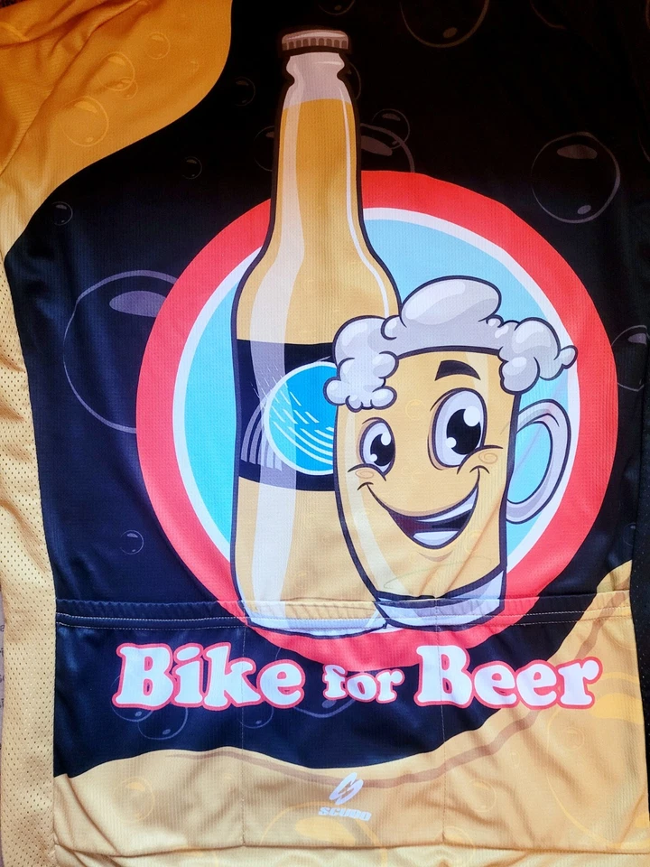 Bicicleta Para Cerveza Ciclismo Jersey Grande 3/4 Cremallera Bolsillos Traseros Scudo Pro Envío Gratis Foto 4 de 4