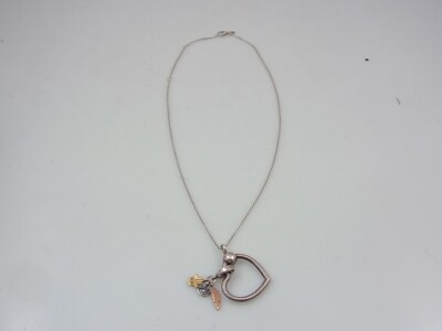 Pandora Moments Heart O Pendant Necklace Pendant Fatima's Hand Nazar Feather Silver