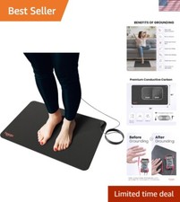Indoor Grounding Mat with 15ft Cord - Enhance Sleep and Wellness, Black Color