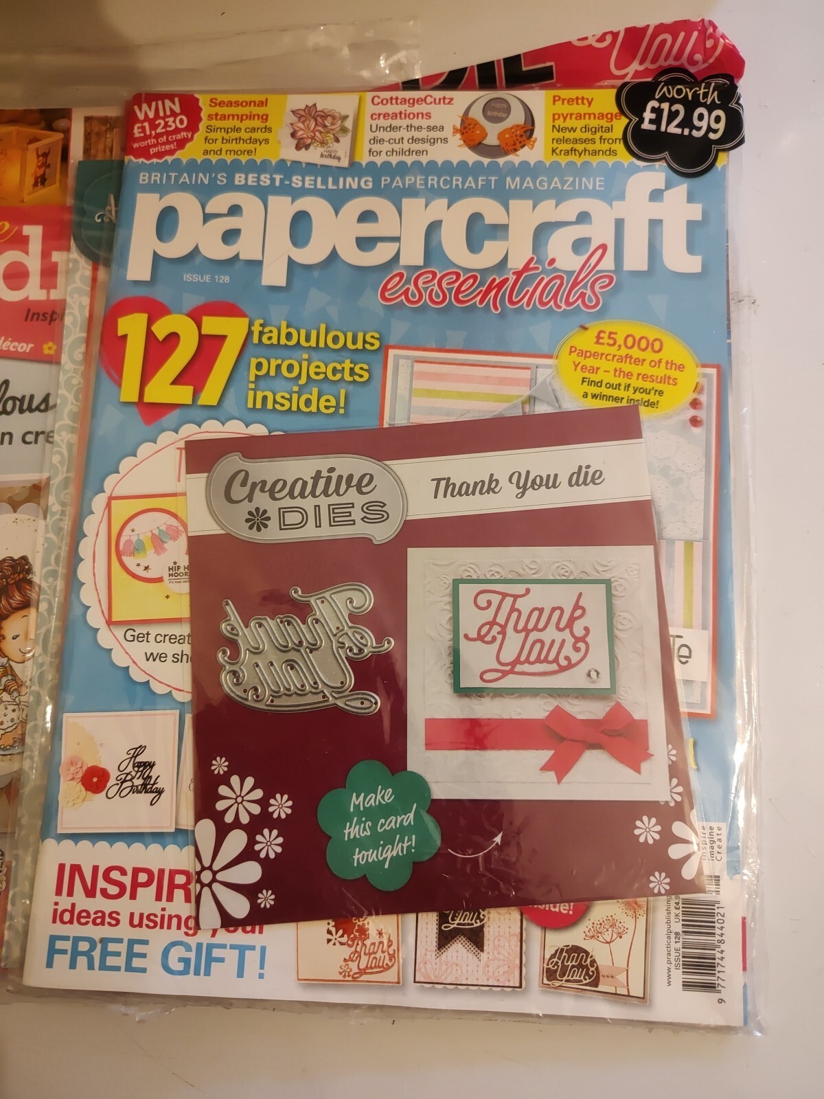 3 BN CARD MAKING PAPER CRAFT MAGAZINES ALL STILL IN CELLOPHANE WRAPPERS