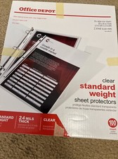 Sheet Protectors 100ct Standard Weight 2.4mil Clear 8.5"x11" , 3-Ring