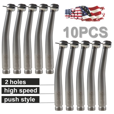 10 PCS Dental High Speed Handpiece Push Button Turbine 2 Hole NSK Pana Max Style