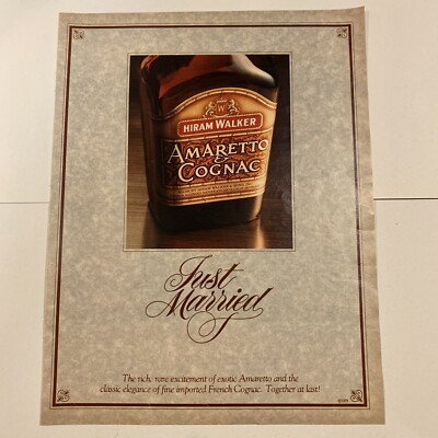 Hiram Walker Amaretto And Cognac Drink 1980 Print Ad/Poster 10 x13 Vintage 80 s