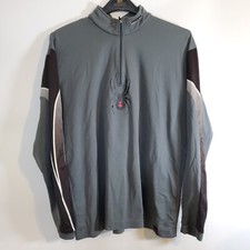 Spyder Gray Black - NO SIZE TAG 1/4 Zip Pullover Shell Jacket Outdoor Top Shirt
