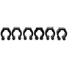 6x Small Plastic Cue Clips Round Replacement Cue Clips for Cue Racks Black