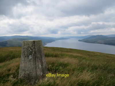Photo 6x4 Trig point on Creagan an Eich Clachan Looking down Loch Fyne to c2013