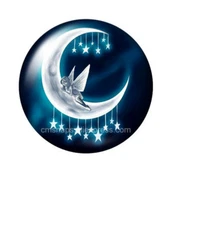 FAIRY CRESCENT MOON Charm Pendant On 925 Sterling Silver 20" Necklace Women Men