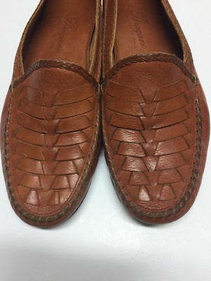 Bragano Woven Leather Loafers Mens 9 Made in Italy Brown Luxury Driver Cole Haan BRAGANO Italy Brown Woven Loafers Dress Shoes  main image 3