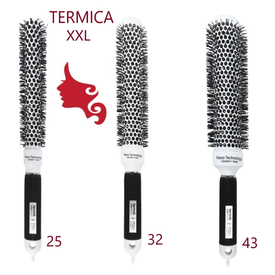 MP HAIR Spazzola Termica XXL Ceramica lunghezza 16 cm per boccoli corposi