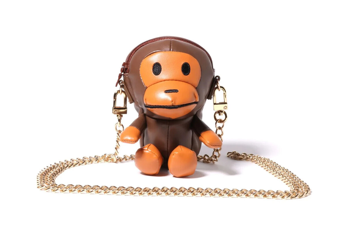 A BATHING APE BABY MILO MINI SHOULDER BAG 10×6cm Synthetic