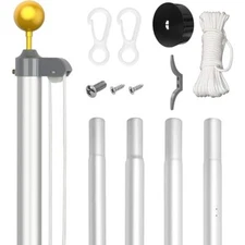 Super Tough Heavy Duty 20ft Residential Flagpole