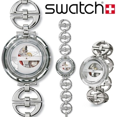 Mint Rare 2000 Swatch Pop MANCHETTA Steel Links Bracelet Collectors Watch PMK128
