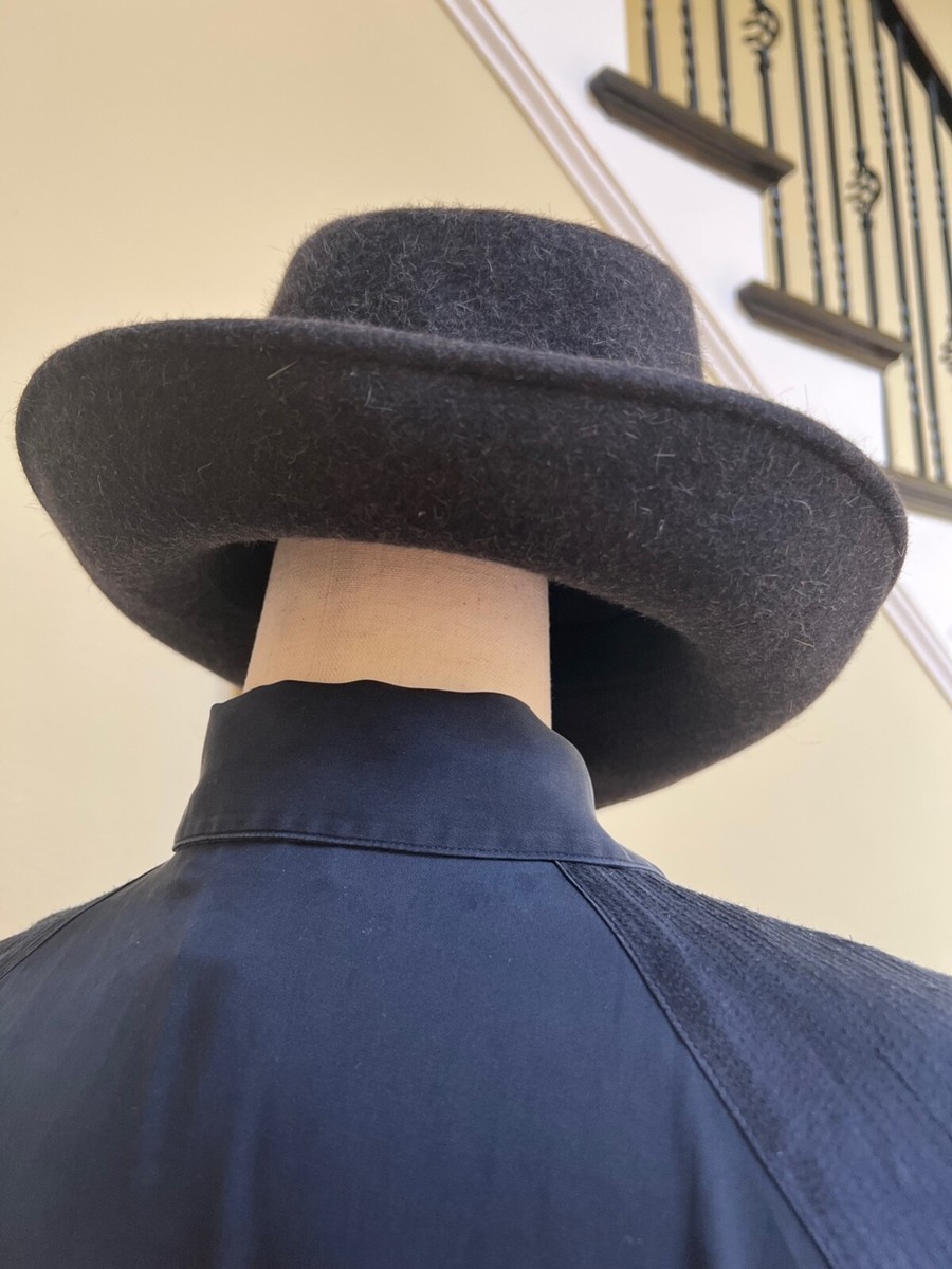 Eric Javits Western Cowboy Felt Hat Leather Trim great cond  display picture 1