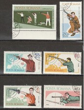 Romania 1965 Stamped European Championships in Shooting Lot of 25