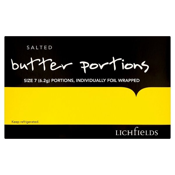 Butter Portions 10, 25 or 50 Size 7 (6.2g) Lichfields Individual Foil